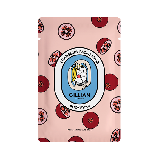 Gillian Cosmetics Cranberry (Detoxifying) Sheet Mask